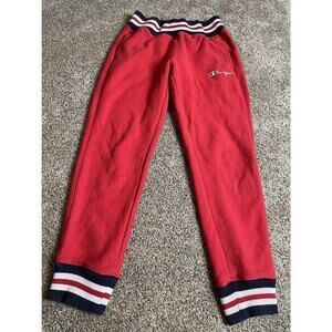Vintage Champion Sweatpants Red White Blue Reverse Weave Jogger Pants Small
